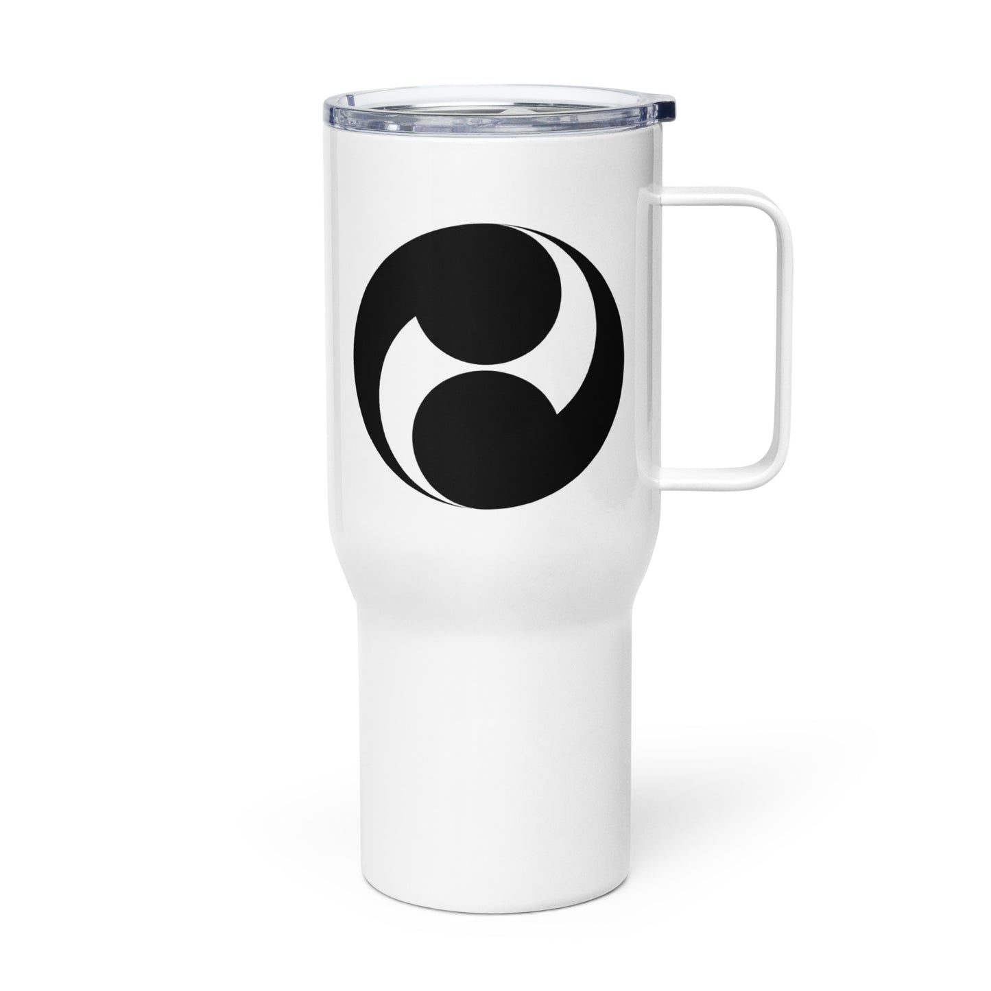 Travel mug with a handle